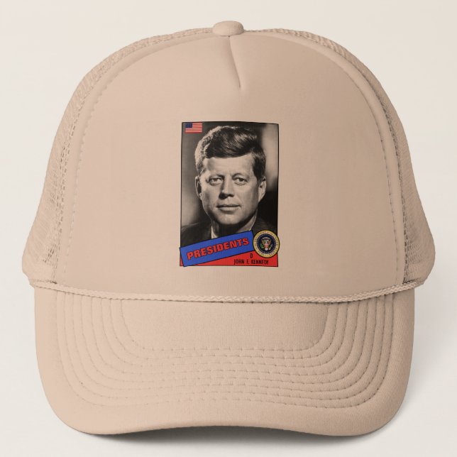 John F. Kennedy Basebollkort Truckerkeps (Framsida)