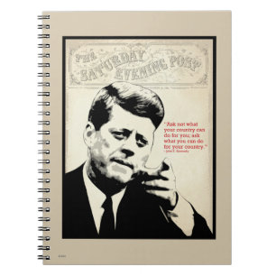 John F. Kennedy citationstecken Anteckningsbok