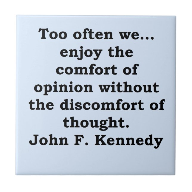 John F. Kennedy citationstecken Kakelplatta (Framsidan)