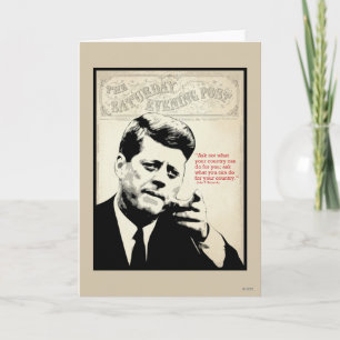 John F. Kennedy citationstecken Kort
