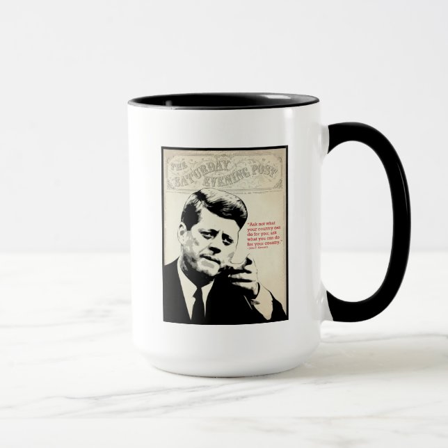 John F. Kennedy citationstecken Mugg (Höger)
