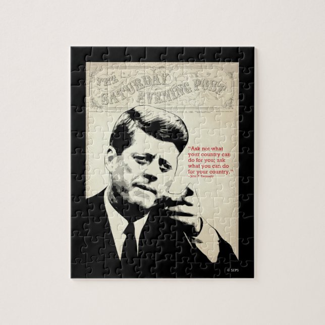 John F. Kennedy citationstecken Pussel (Vertikal)
