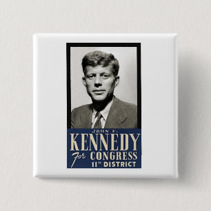 John F. Kennedy för kongress Knapp