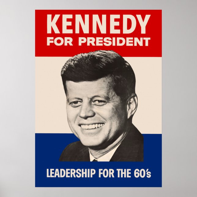 John F. Kennedy för president JFK Kampanj Poster (Framsidan)