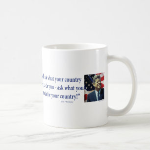 John F Kennedy - fråga inte vad din Land Kaffemugg