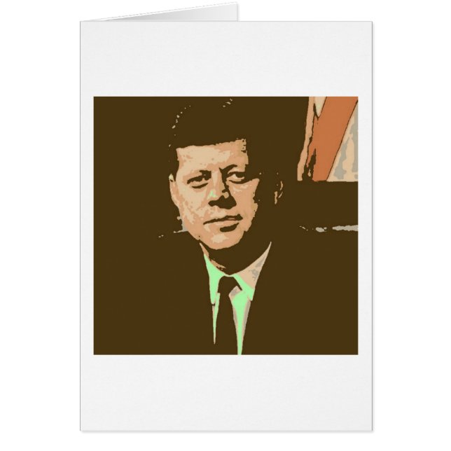 John F Kennedy Hälsningskort (Framsidan)