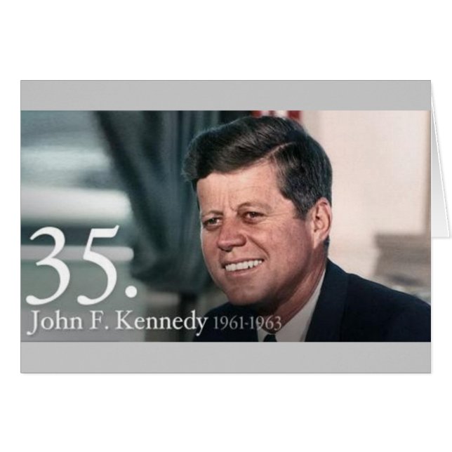 John F. Kennedy Hälsningskort (Framsidan Horizontal)