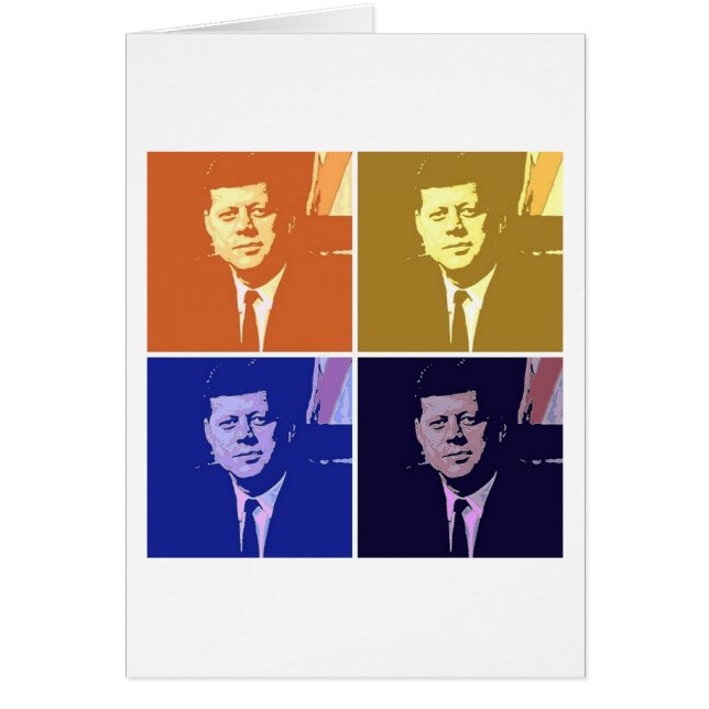 John F Kennedy Hälsningskort (Framsidan)
