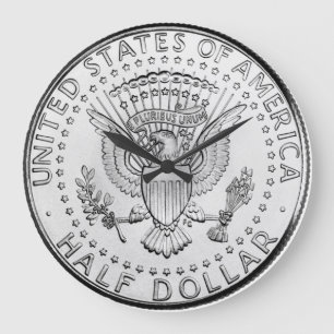 John F. Kennedy-halvdollar Stor Klocka