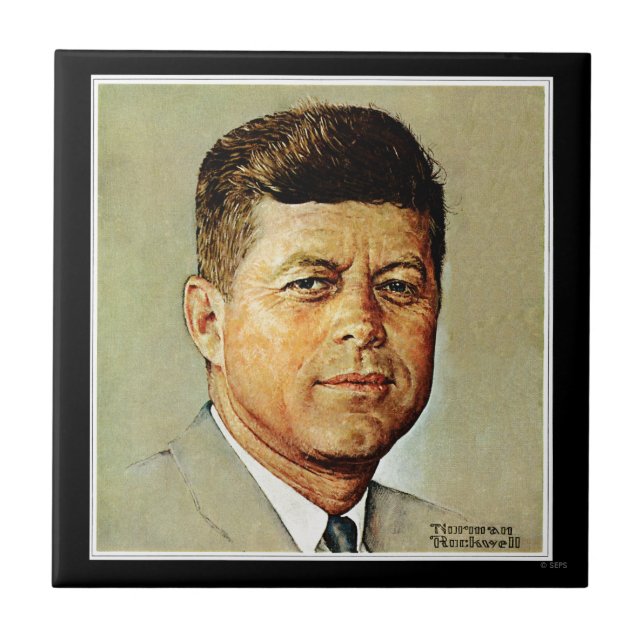 John F. Kennedy I MEMORIAM 2 Kakelplatta (Framsidan)