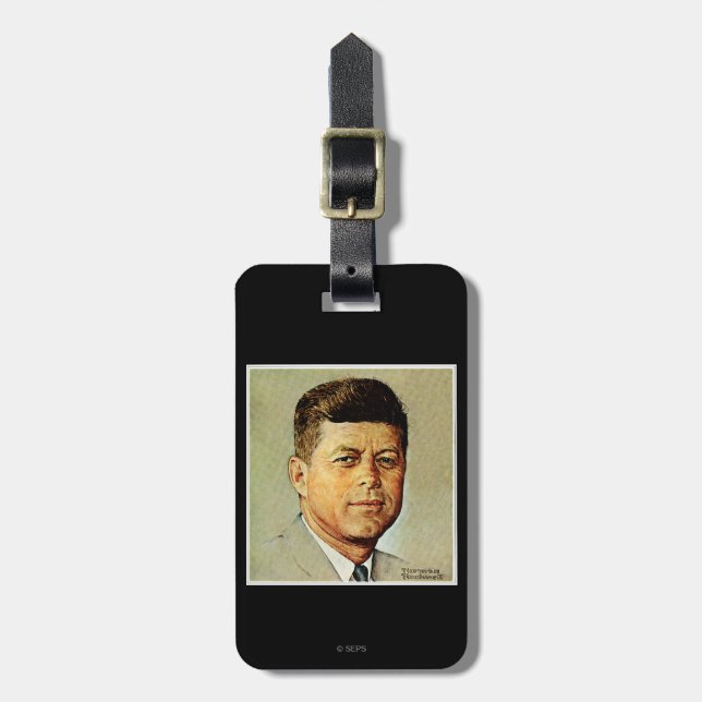 John F. Kennedy I MEMORIAM Bagagebricka (Vertikal Framsida)