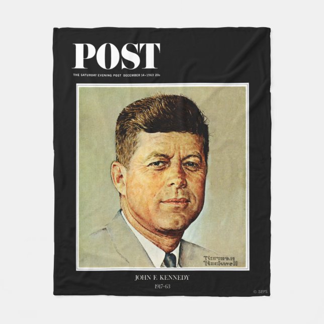 John F. Kennedy I MEMORIAM Fleecefilt (Framsidan)