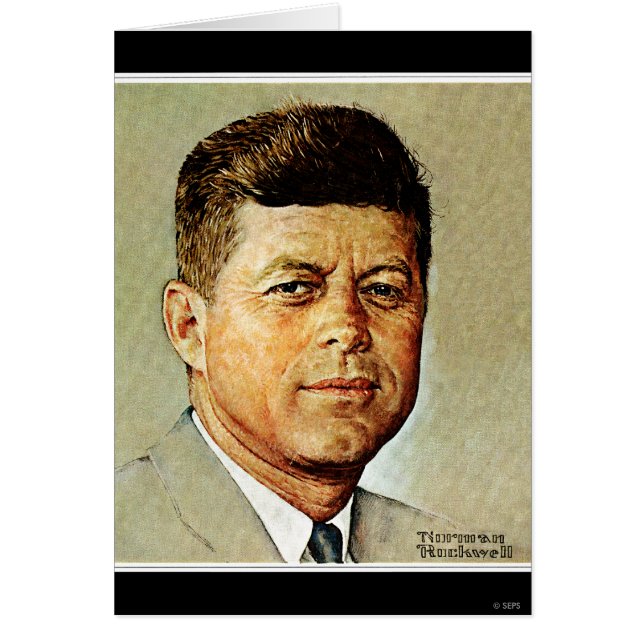 John F. Kennedy IN MEMORIAM Hälsningskort (Framsidan)