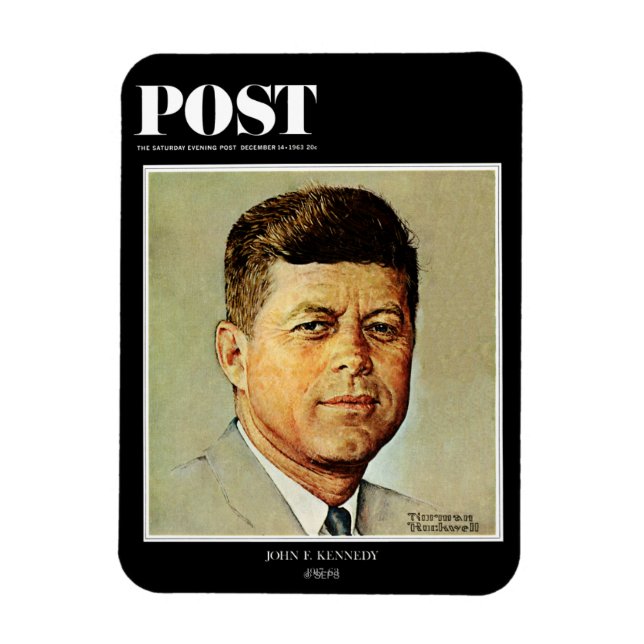 John F. Kennedy IN MEMORIAM Magnet (Vertikal)