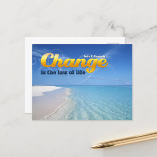 John F. Kennedy Inspirational Quote "Change" Vykort