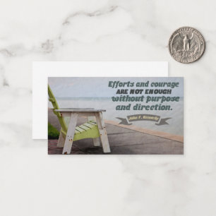 John F. Kennedy Inspirational Quote "Purpose" Anteckningskort