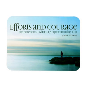 John F. Kennedy Inspirational Quote "Purpose" Flex Magnet