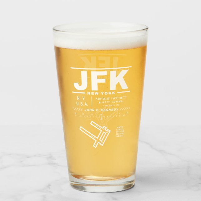 John F. Kennedy International Airport JFK Glaskopp (Framsida fylld)