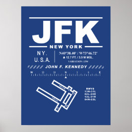 John F. Kennedy Internationell Airport JFK Poster