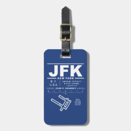 John F Kennedy Int'l Airport JFK Bagageetikett Bagagebricka