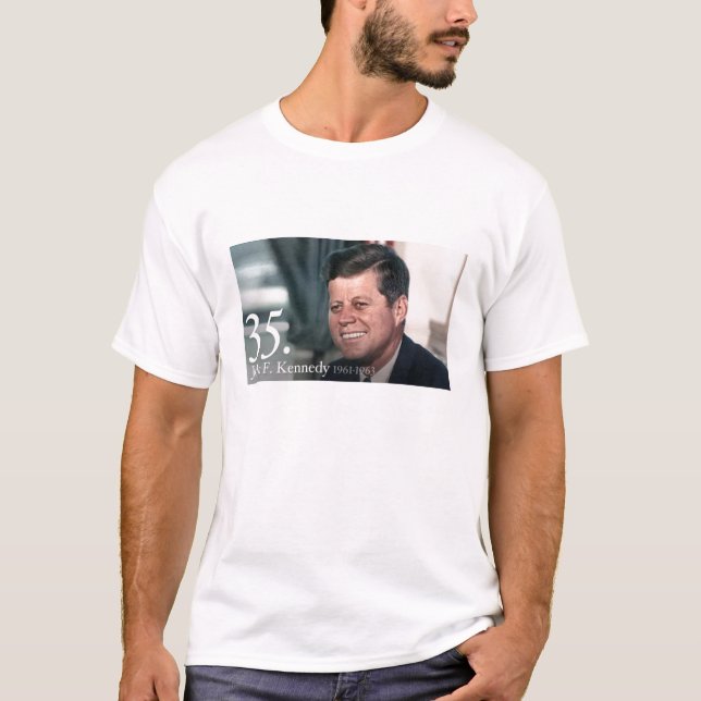 John F Kennedy/JFK 35 Tee Shirt (Framsida)
