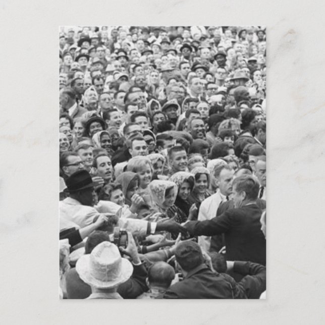 John F Kennedy JFK Fort Worth Rally "63 Vykort (Framsida)
