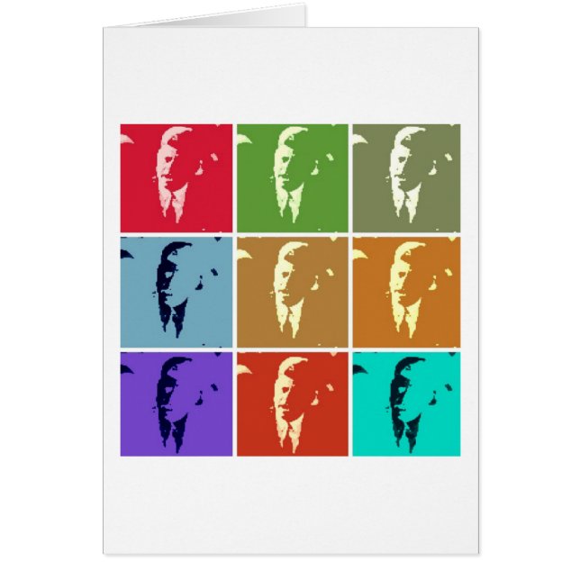John F Kennedy/JFK Pop Art Hälsningskort (Framsidan)