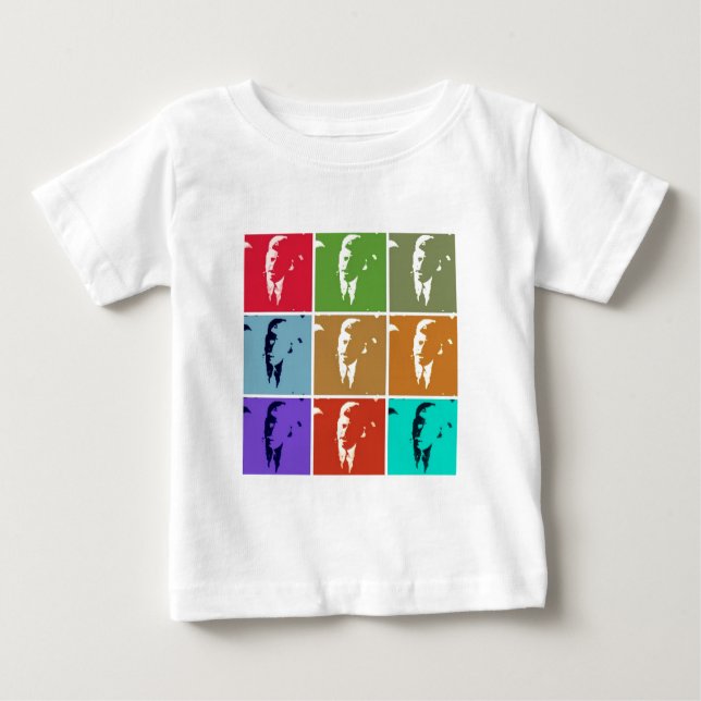 John F Kennedy/JFK Pop Art Tee Shirt (Framsida)