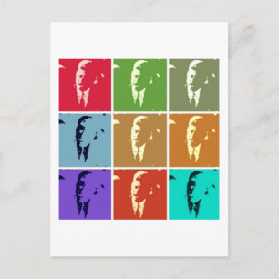 John F Kennedy/JFK Pop Art Vykort