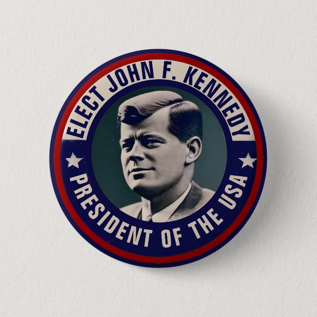 John F. Kennedy Kampanj Button Knapp (Framsida)
