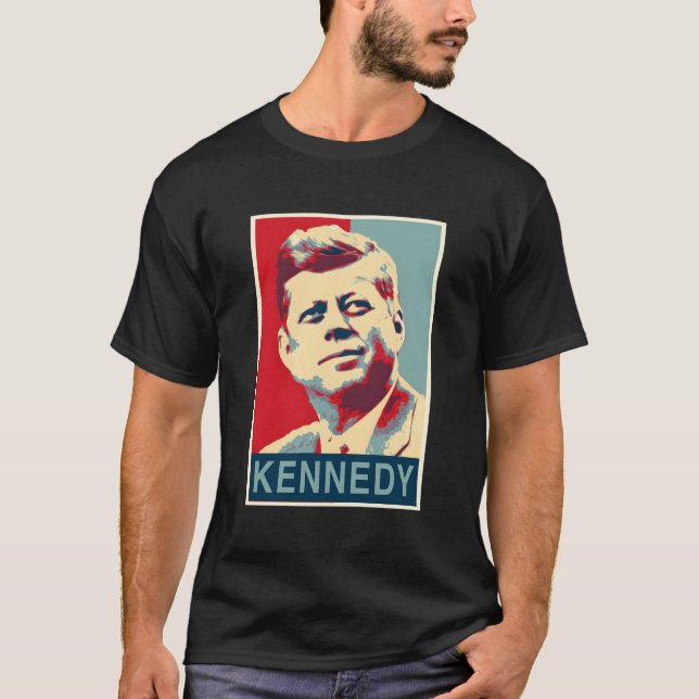 John F Kennedy - Obama Stil T Shirt (Framsida)