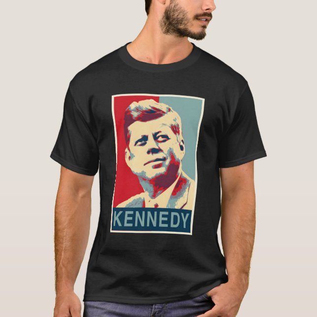 John F Kennedy - Obama Stil T Shirt (Framsida)
