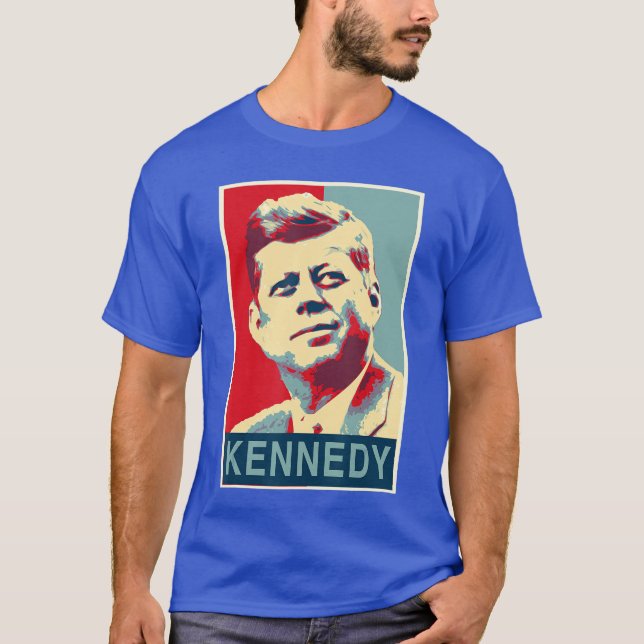 John F Kennedy Obama stil T Shirt (Framsida)