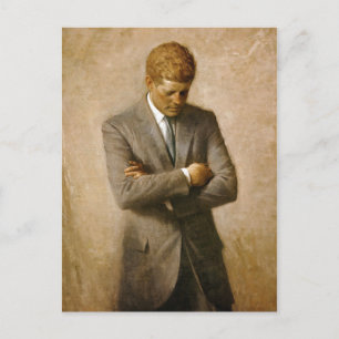 John F Kennedy Officiell Porträtt av Aaron Shikler Vykort