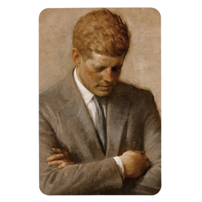 John F Kennedy Officiell Porträtt Magnet (Vertikal)