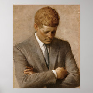 John F Kennedy Officiell Porträtt Poster