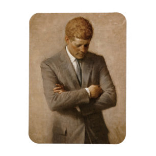 John F. Kennedy officiellporträtt Magnet