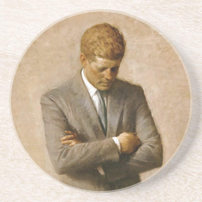 John F. Kennedy officiellt porträtt av Aaron Underlägg (Framsidan)