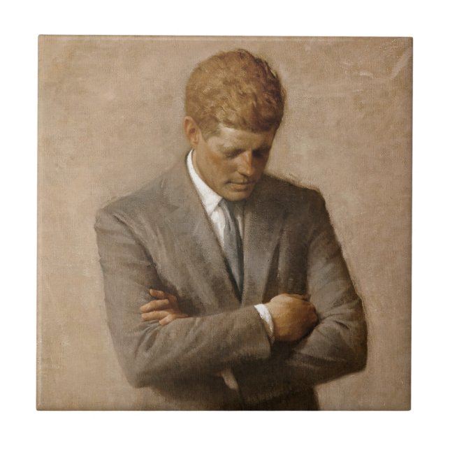 John F. Kennedy officiellt Vita husporträtt Kakelplatta (Framsidan)