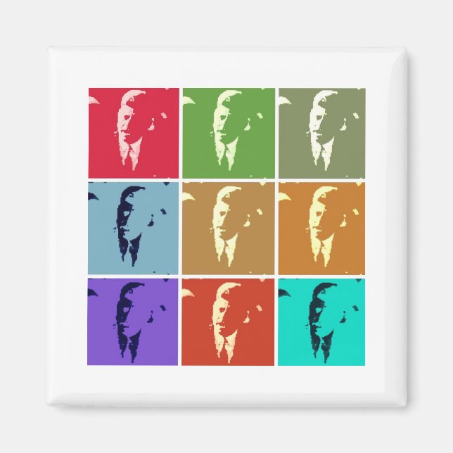 John F Kennedy Pop Art Magnet (Framsidan)