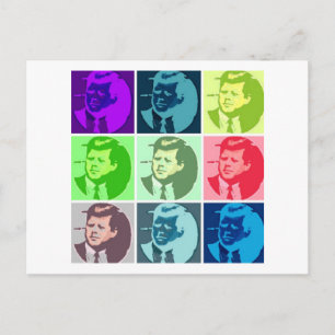 John F Kennedy Pop Art Vykort