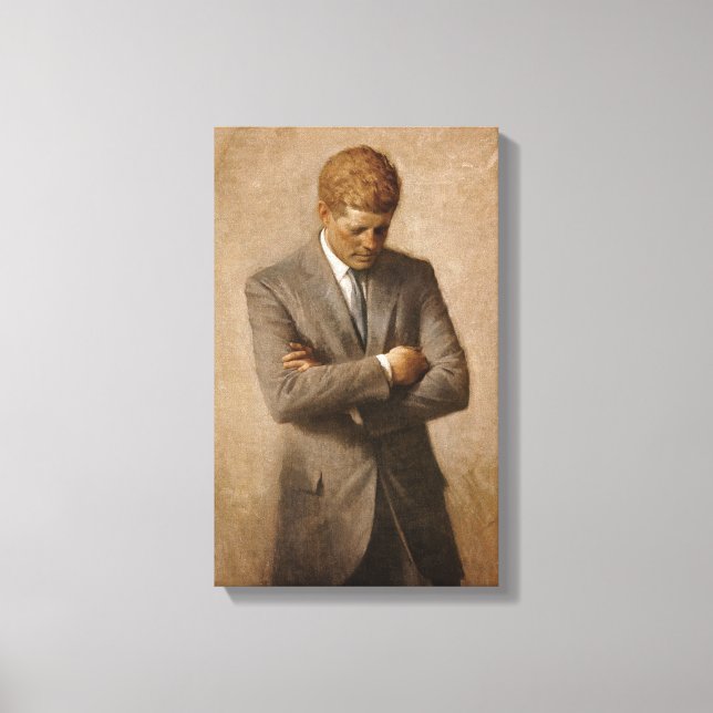 John F. Kennedy Porträtt Canvastryck (Framsida)