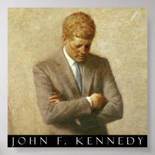 John F. Kennedy Porträtt on Canvas Poster