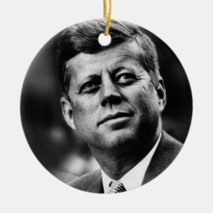 John F Kennedy President Julgransprydnad Keramik