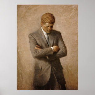 John F. Kennedy President Porträtt Painting Poster
