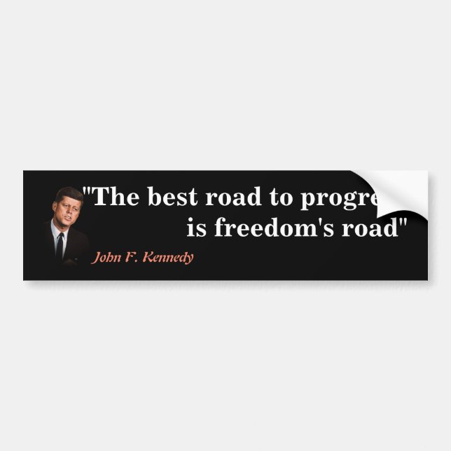 John F. Kennedy Quote on Freedom Bildekal (Framsidan)