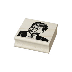 John F Kennedy Rubber Frimärke Stämpel