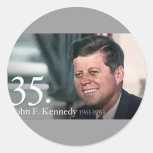 John F Kennedy Runt Klistermärke