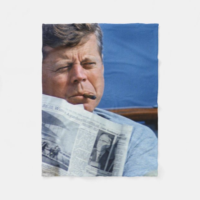 John F Kennedy Smoking Fleecefilt (Framsidan)
