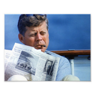 John F Kennedy Smoking Fototryck